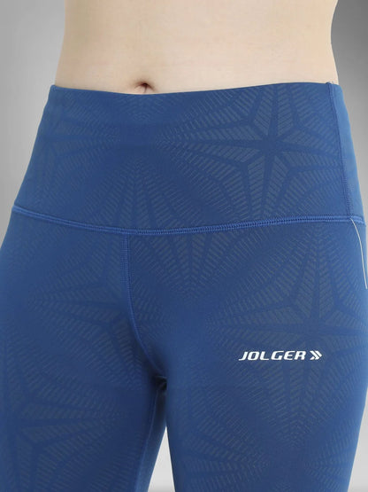 Women's High Waist Active Wear Yoga & Gym 7/8 Leggings-ocean blue