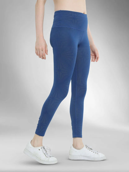 Women's High Waist Active Wear Yoga & Gym 7/8 Leggings-ocean blue