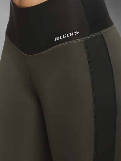 Women’s High-Rise Stretch Leggings with Contrast Side Panels Jolger - Premium Activewear Online For Men & Women In India