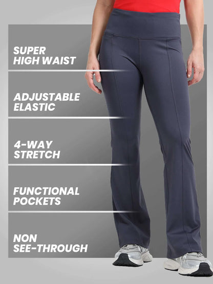 High Waist All Day Flare Pant Tall-Stone Grey
