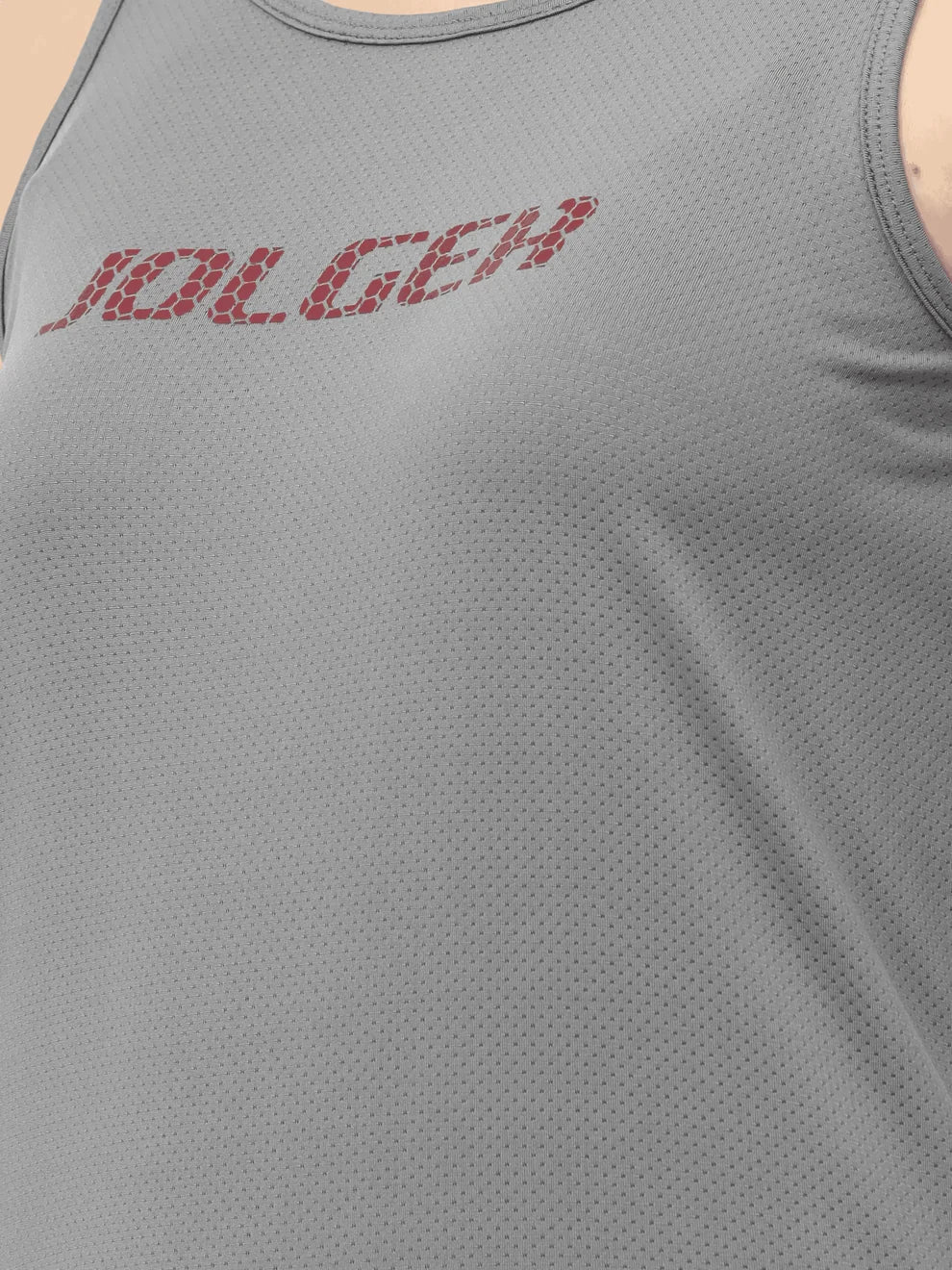 Women's Ultra-lite Slit Back Mesh Tank Top-stone Grey