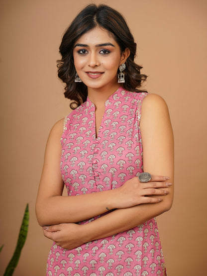 Pink Buta B.P. Kurti
