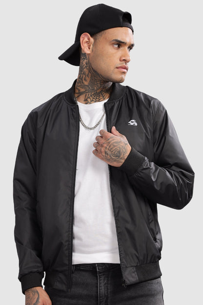 Polyester Winter Black Jacket