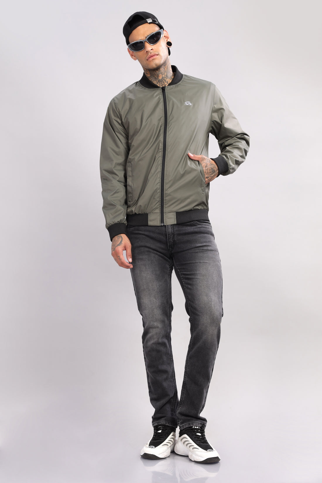 Polyester Winter Black Jacket