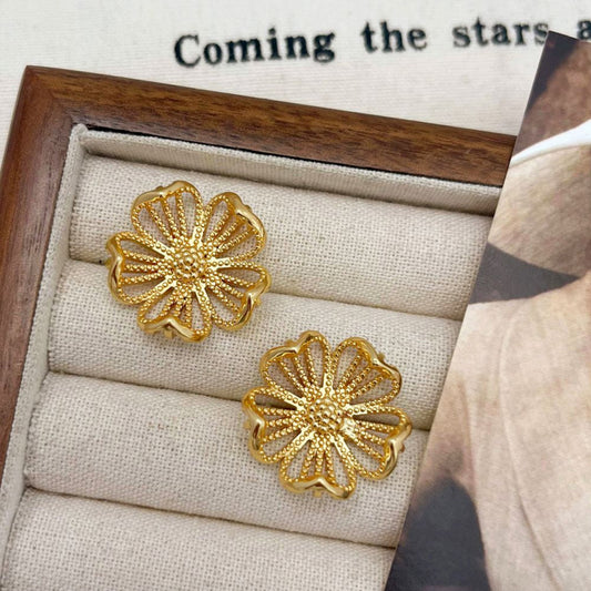 Floral Hollow Stud Earrings JLT12897 Just Lil Things