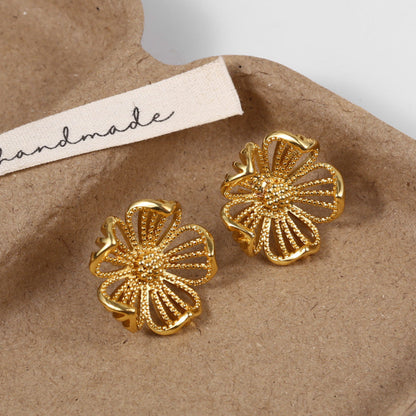 Floral Hollow Stud Earrings JLT12897 Just Lil Things