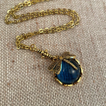 Vintage Inspired Dragonfly Necklace JLTN0662 Just Lil Things