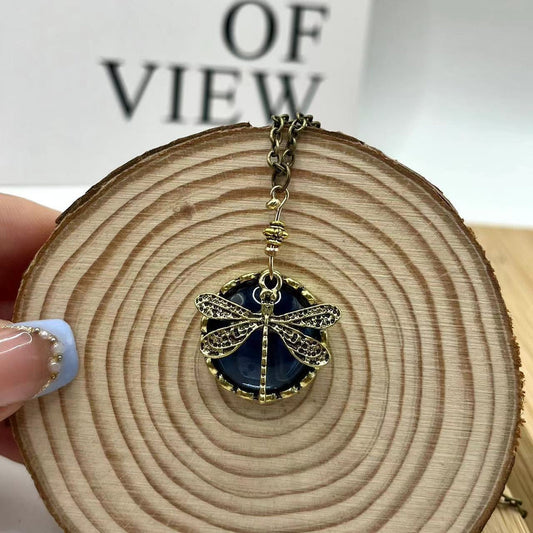 Vintage Inspired Dragonfly Necklace JLTN0662 Just Lil Things