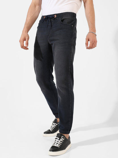 Cinched Hem Denim Jeans