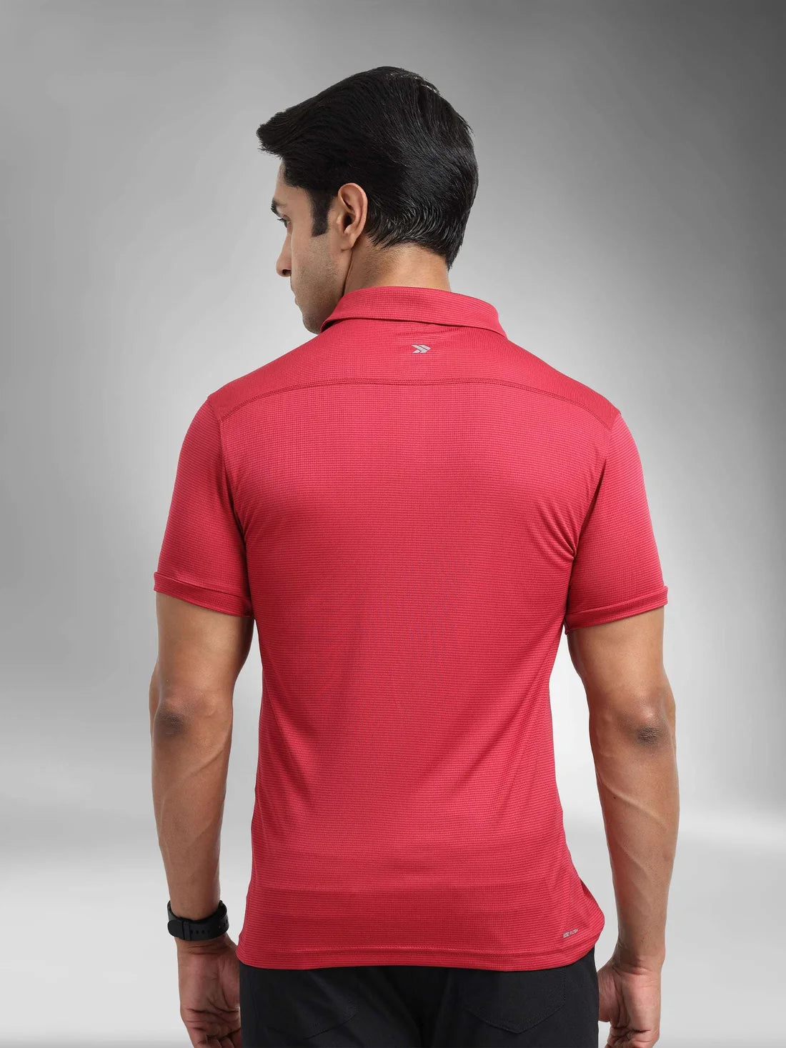 Performance Polo Tee  - Cranberry