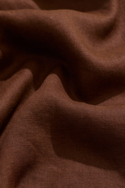 Slim Fit Linen Brown Casual Shirt for Men (JAXEN)