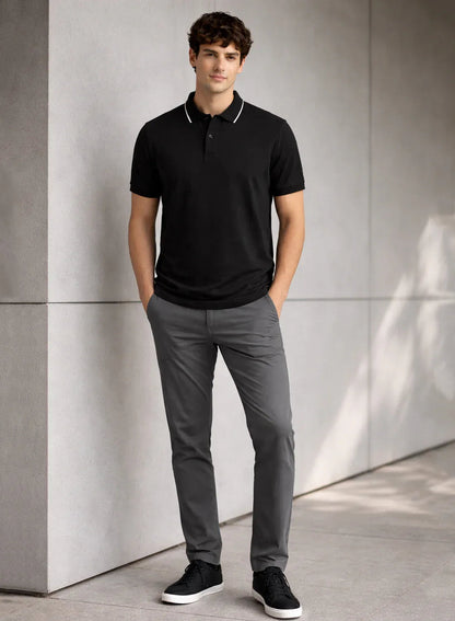 ADRO Mens Polo TShirt | Airtex Cotton Matty Fabric | Regular Fit | Breathable, Durable & Premium Casual Solid Polo T-Shirt for Men