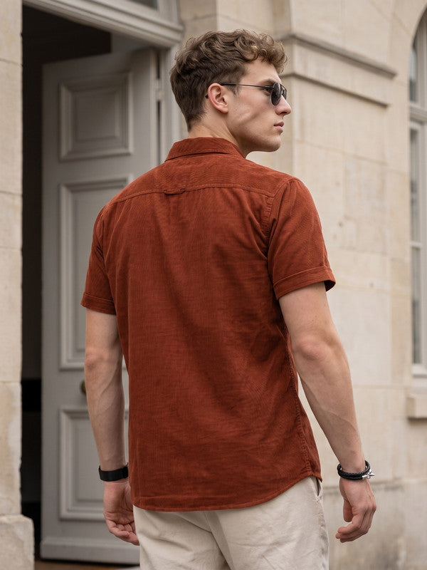 Kuons Avenue Men’s Cedarwood Corduroy Casual Shirt