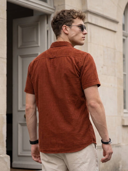 Kuons Avenue Men’s Cedarwood Corduroy Casual Shirt