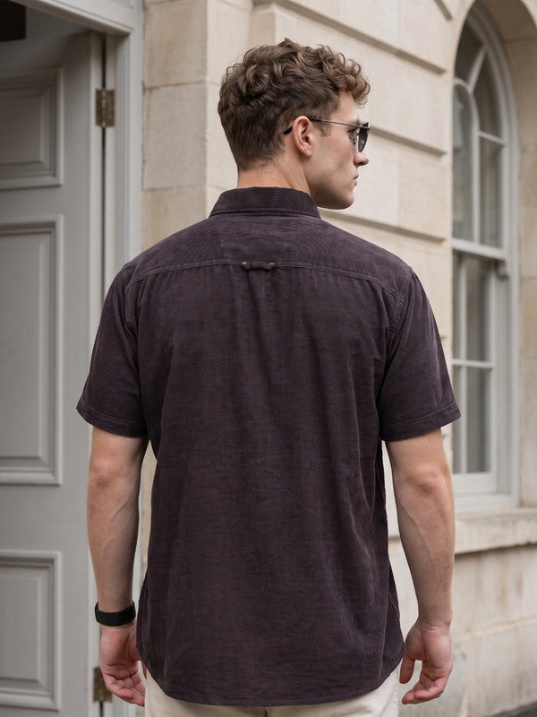 Kuons Avenue Men’s Charred Ash Corduroy Casual Shirt