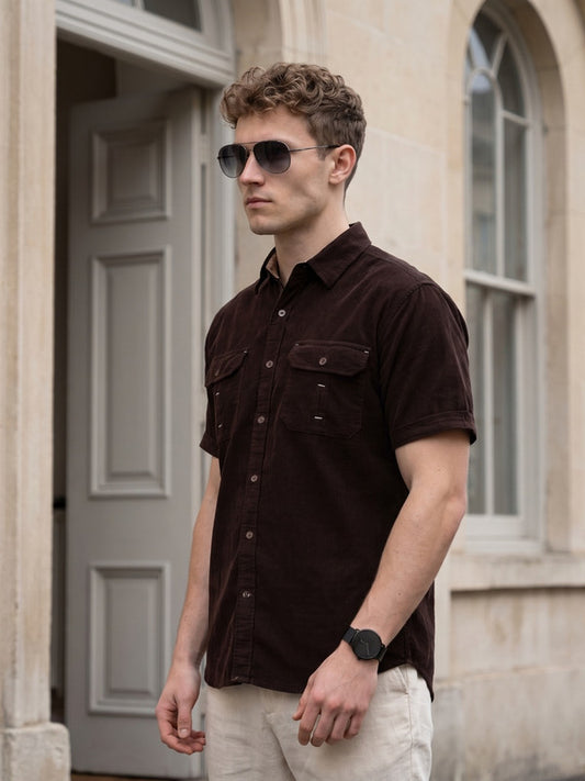 Kuons Avenue Men’s Acorn Corduroy Casual Shirt