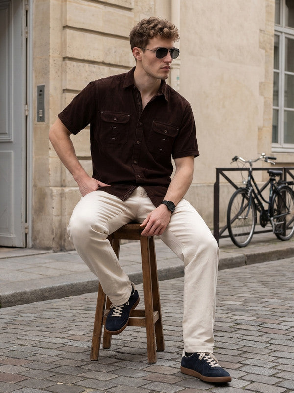 Kuons Avenue Men’s Acorn Corduroy Casual Shirt