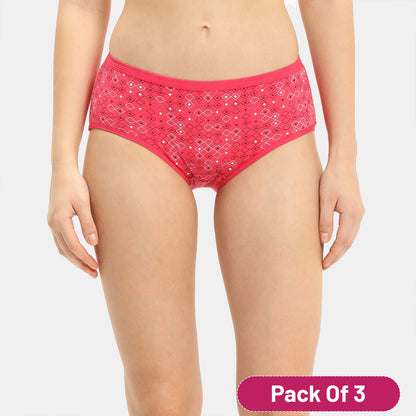 Kinky Medium Rise 3/4th Coverage Hipster (Pack of 3) - Assorted