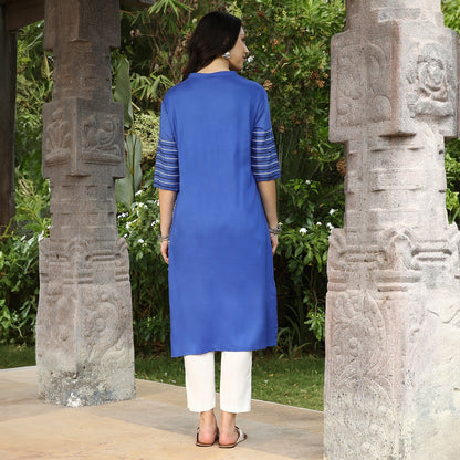 Block Print Kurta With Trousers Set