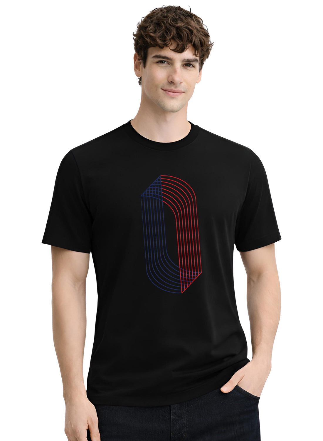 ADRO Printed T-Shirt for Men | Mens Cotton Printed Tshirt | Regular Fit Casual Stylish T-Shirts | Premium Summer Tshirts Black