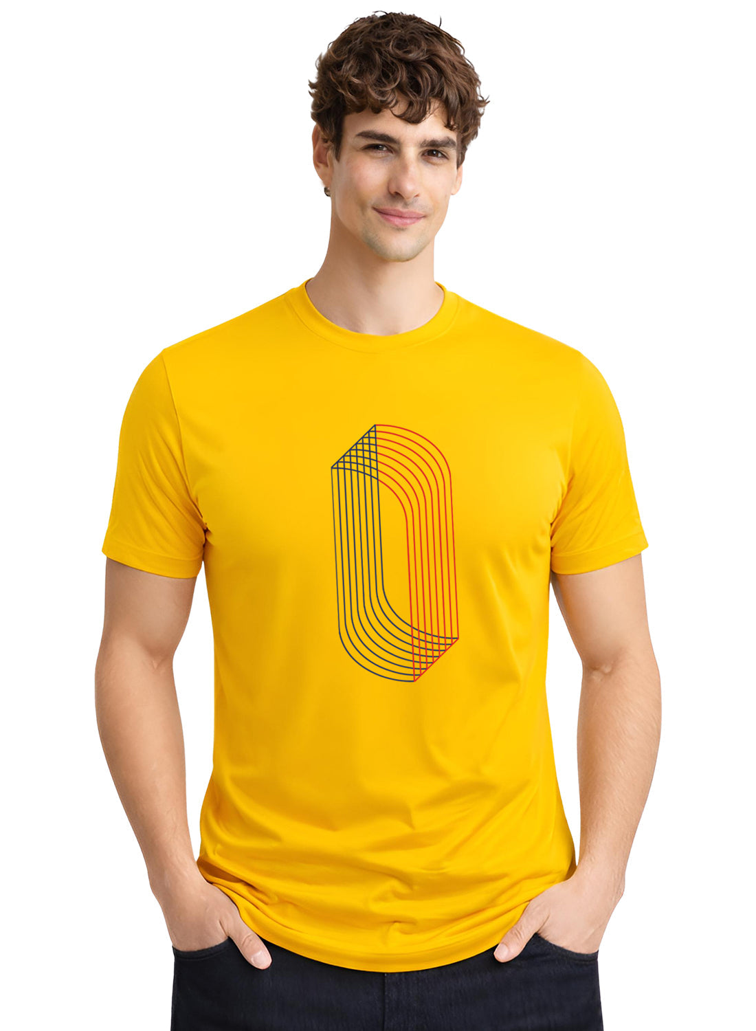 ADRO Printed T-Shirt for Men | Mens Cotton Printed Tshirt | Regular Fit Casual Stylish T-Shirts | Premium Summer Tshirts Mustard