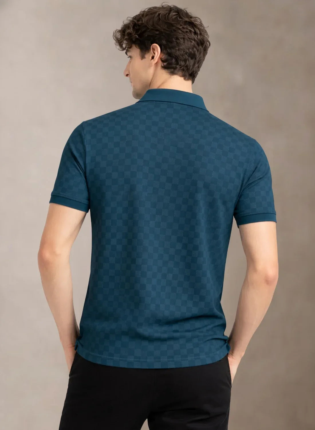 Adro Polo T-Shirt for Men | Allover Printed Polo T Shirt | Cotton Polo Tshirt