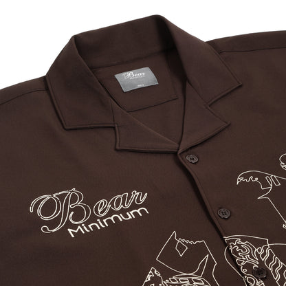 Men's Ancient Dominion Printed Brown Shirt