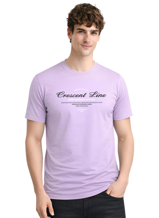 Adro Mens Graphic Printed 100% Cotton T-Shirt | Regular Fit | Printed T-Shirts for Men | Summer Stylish Mens Printed T shirt Lavender