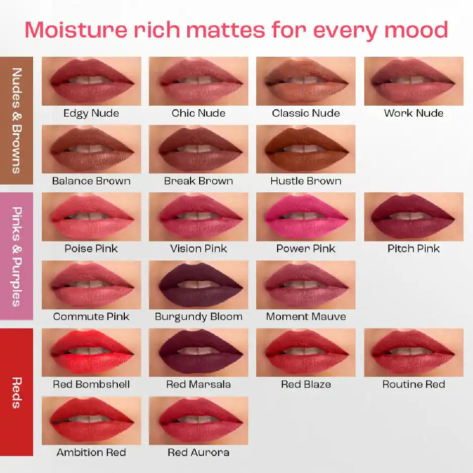 LAKME 9 TO 5 FOREVER MATTE LIP CRAYON -POISE PINK