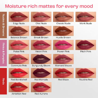 LAKME 9 TO 5 FOREVER MATTE LIP CRAYON -POISE PINK