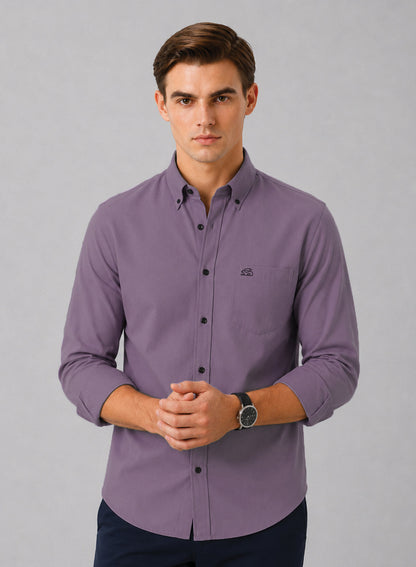 ADRO Premium Oxford Cotton Casual Shirt – Lavender-Mist Lavender-Mist