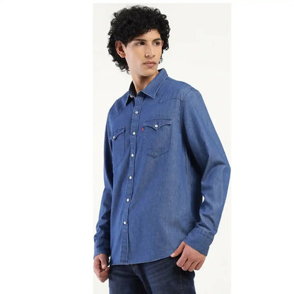 Men's Slim Fit Solid Shirt