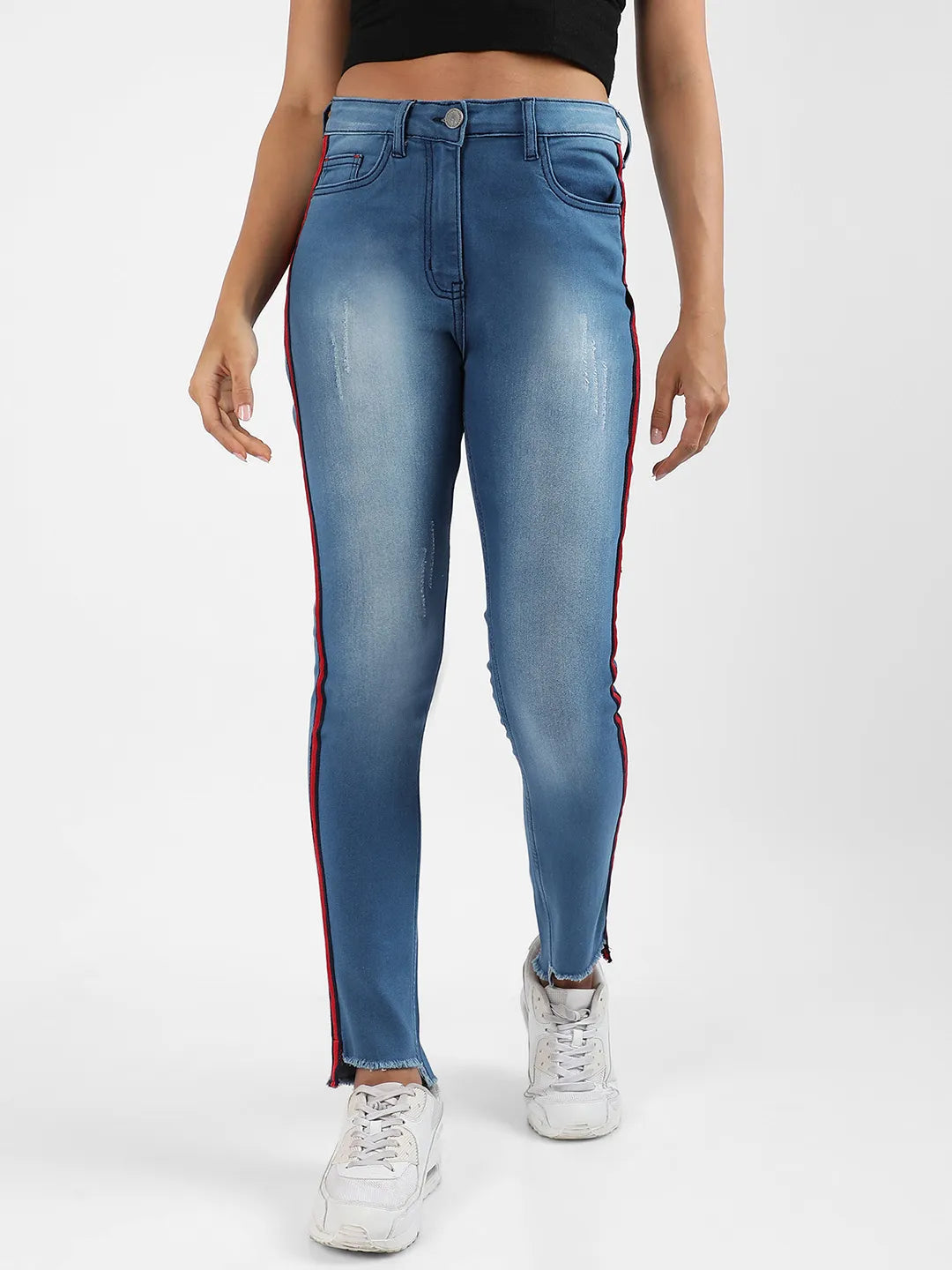 Side-Striped Denim Jeans