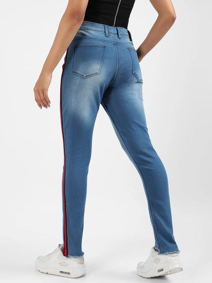 Side-Striped Denim Jeans