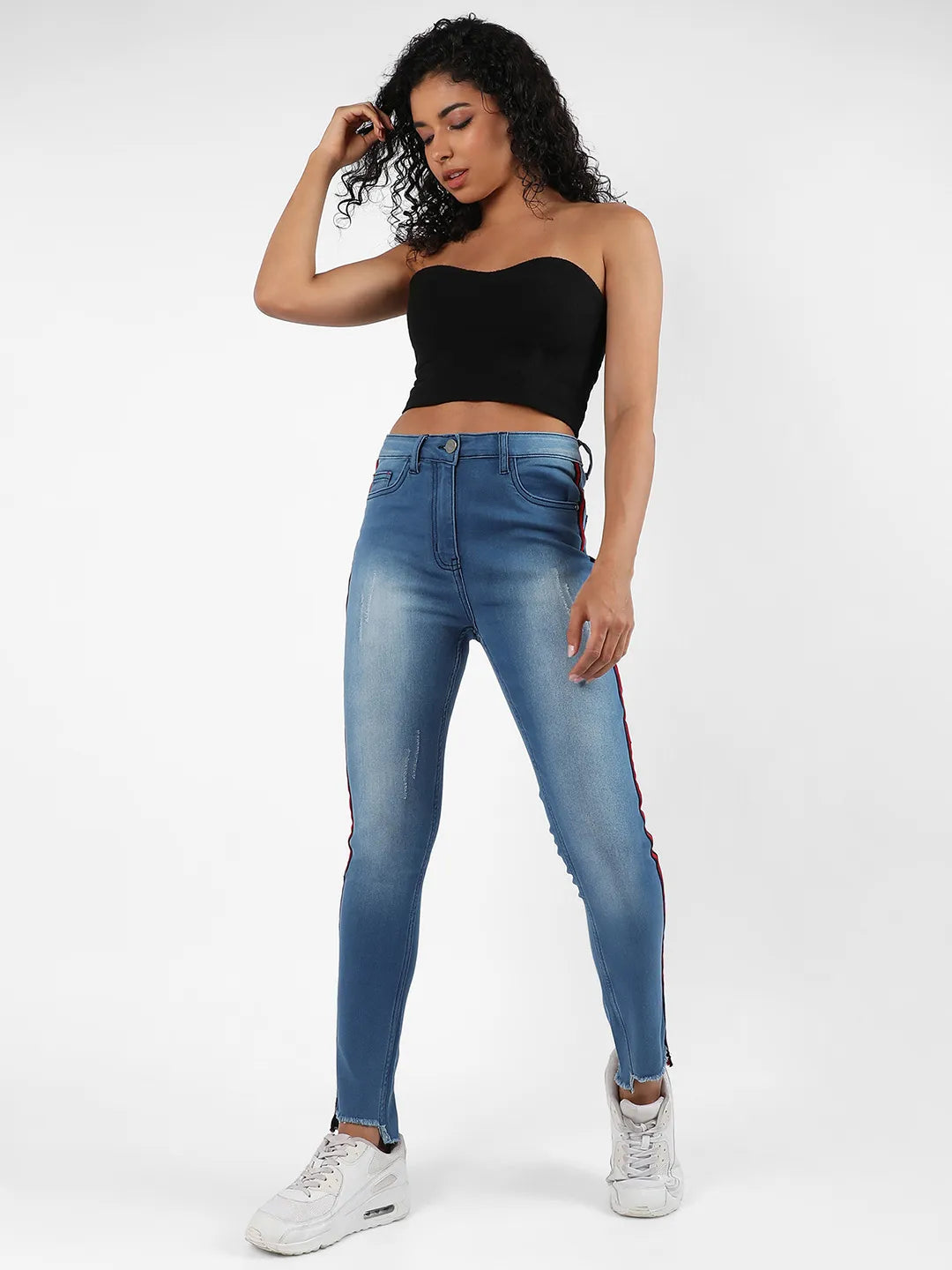 Side-Striped Denim Jeans