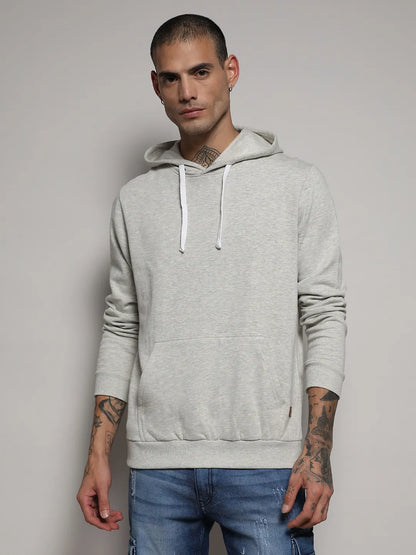 Pullover Hoodie With Contrast Drawstring
