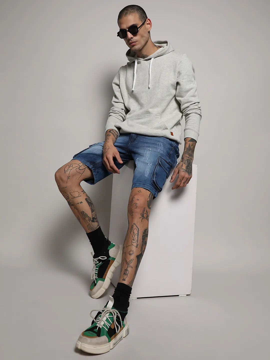 Pullover Hoodie With Contrast Drawstring