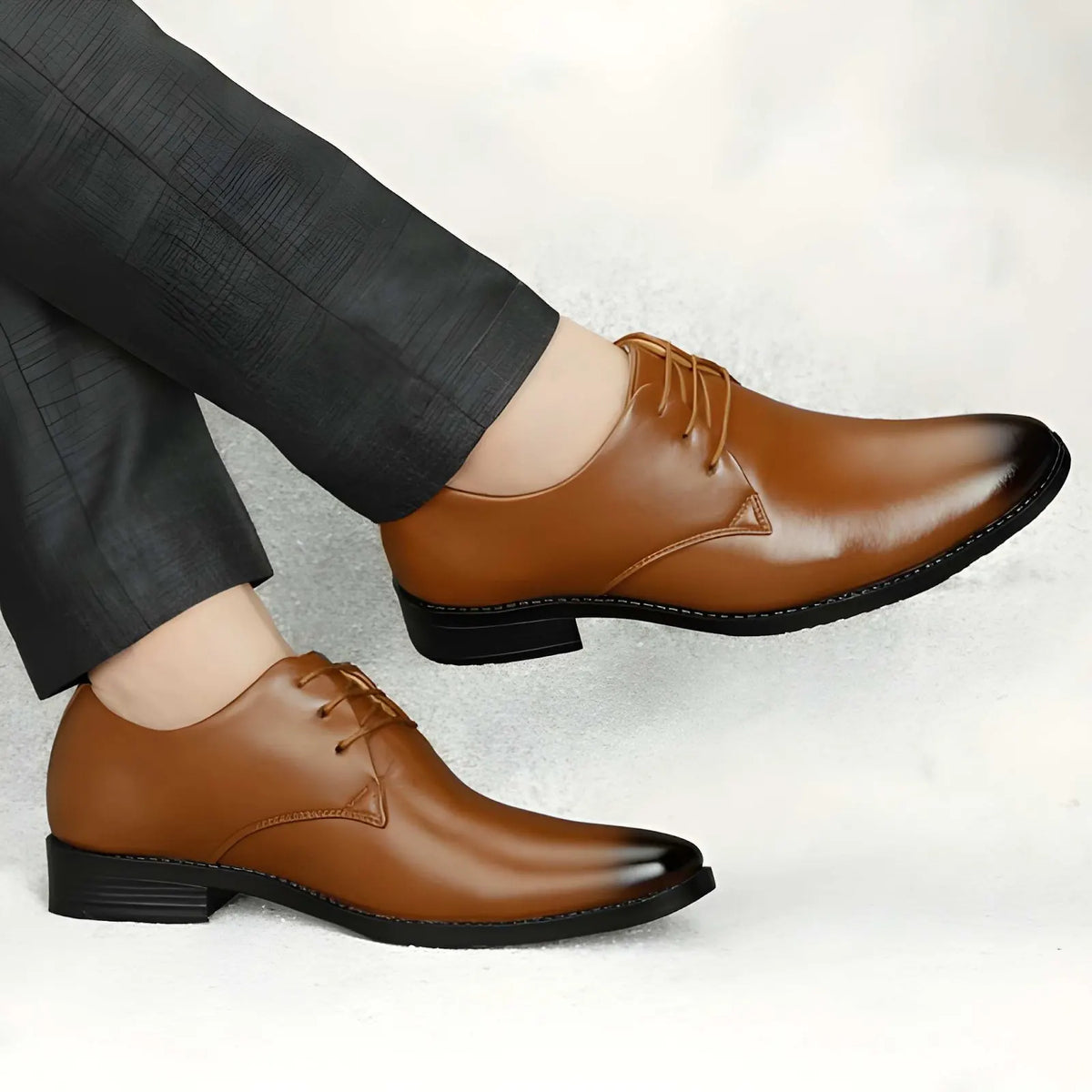 WUGO Latest Trendy Men Formal Shoes Tan Derby Shoes Office Shoes For Men's & Boys
