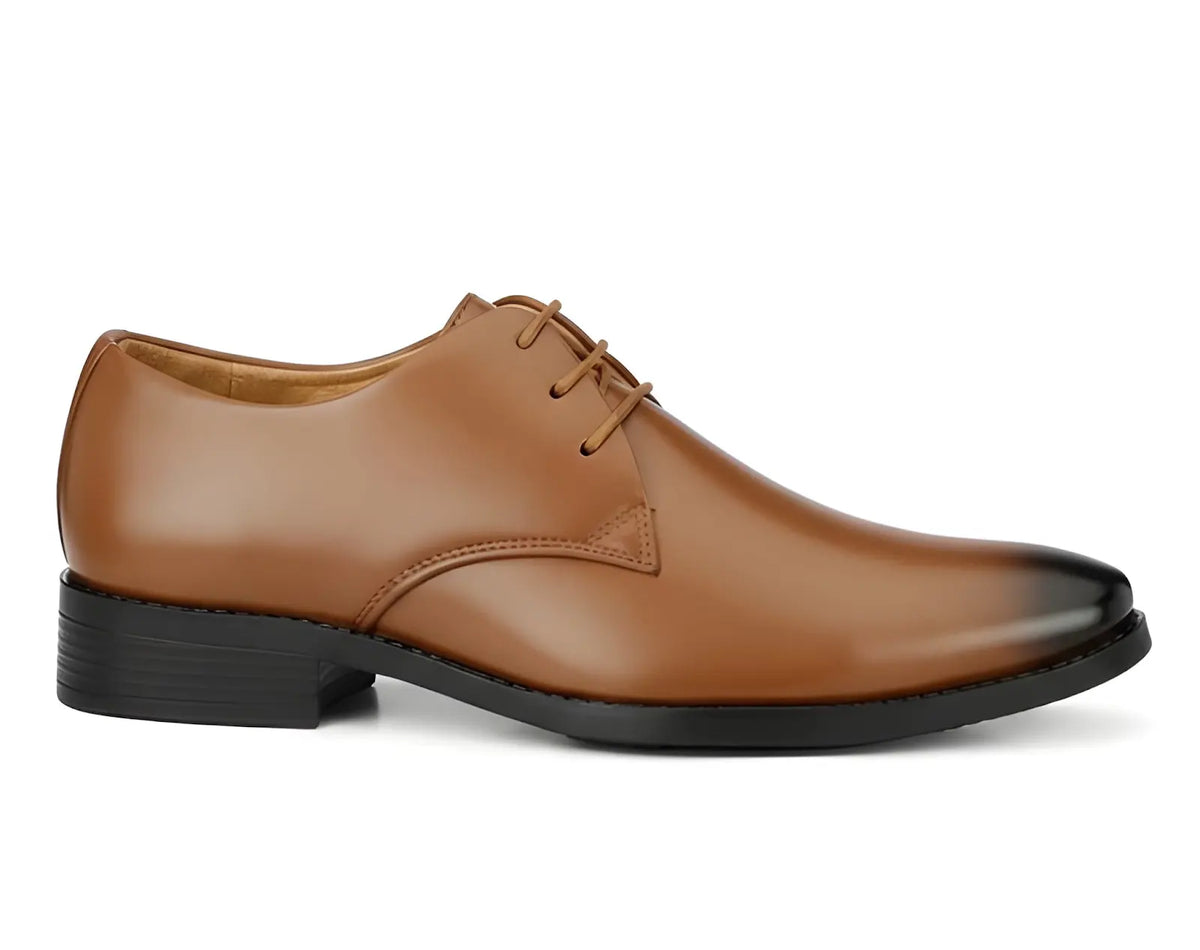 WUGO Latest Trendy Men Formal Shoes Tan Derby Shoes Office Shoes For Men's & Boys
