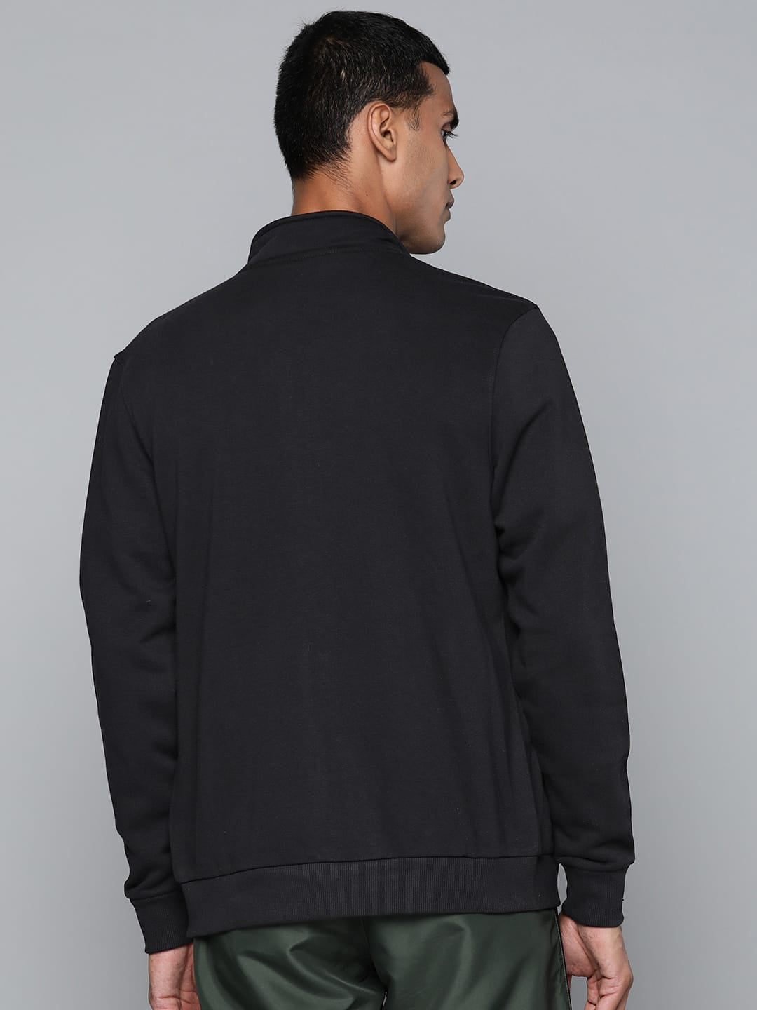 Alcis Men Black Solid Tailored Jacket