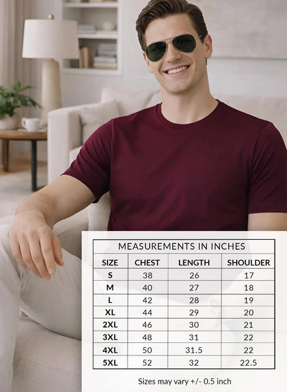 Adro Printed T Shirt for Men | 180 GSM Cotton Lycra | Regular Fit Printed T-Shirt | Soft Breathable Fabric | Tshirts for men | Graphic Print Tee