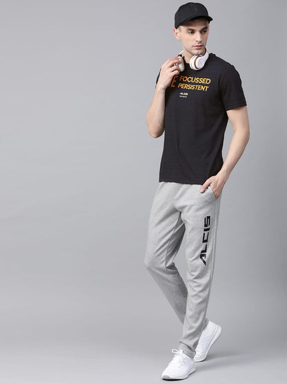 Alcis Mens Solid Black Tshirt