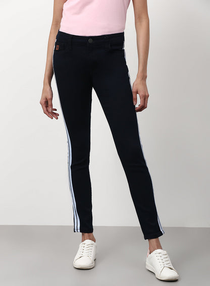 Side Striped Casual Denim Jeans