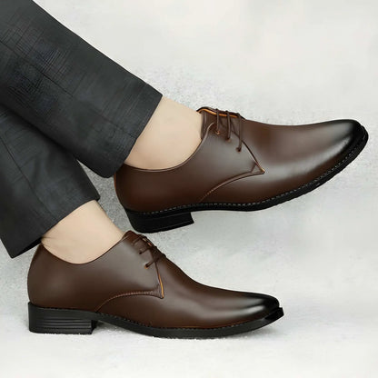 WUGO Latest Luxury Men Formal Shoes Brown Derby Shoes Office Shoes For Men's & Boys