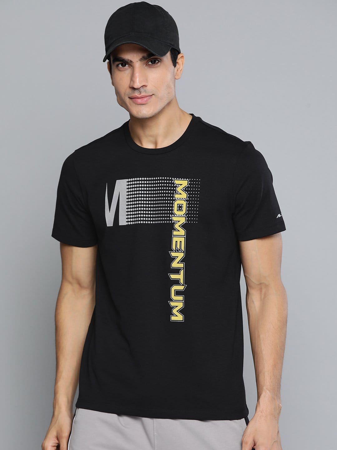 Alcis Men Printed Black Tshirts