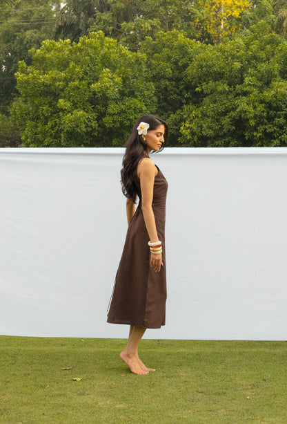The Juniper Dress- Linen Button Front Midi Dress