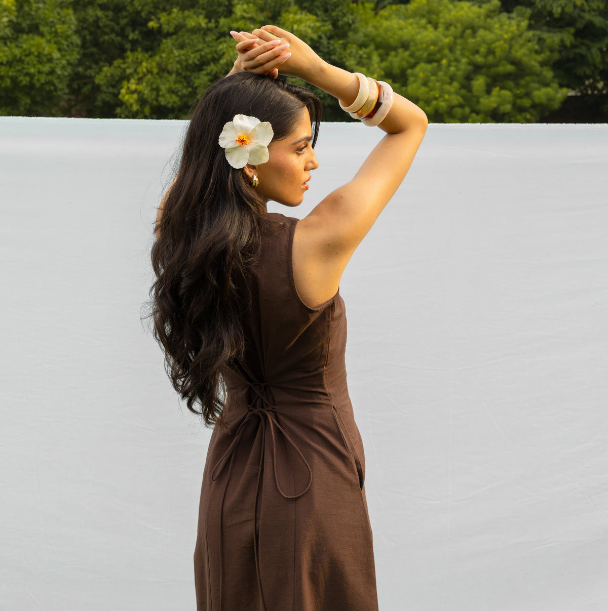 The Juniper Dress- Linen Button Front Midi Dress