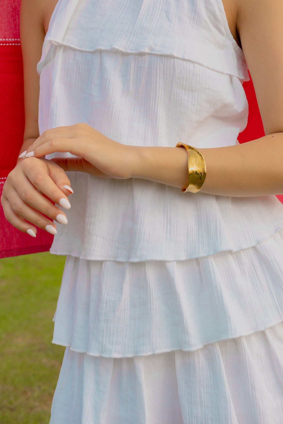The Flutter Dress- Open Back Ruffle Dress