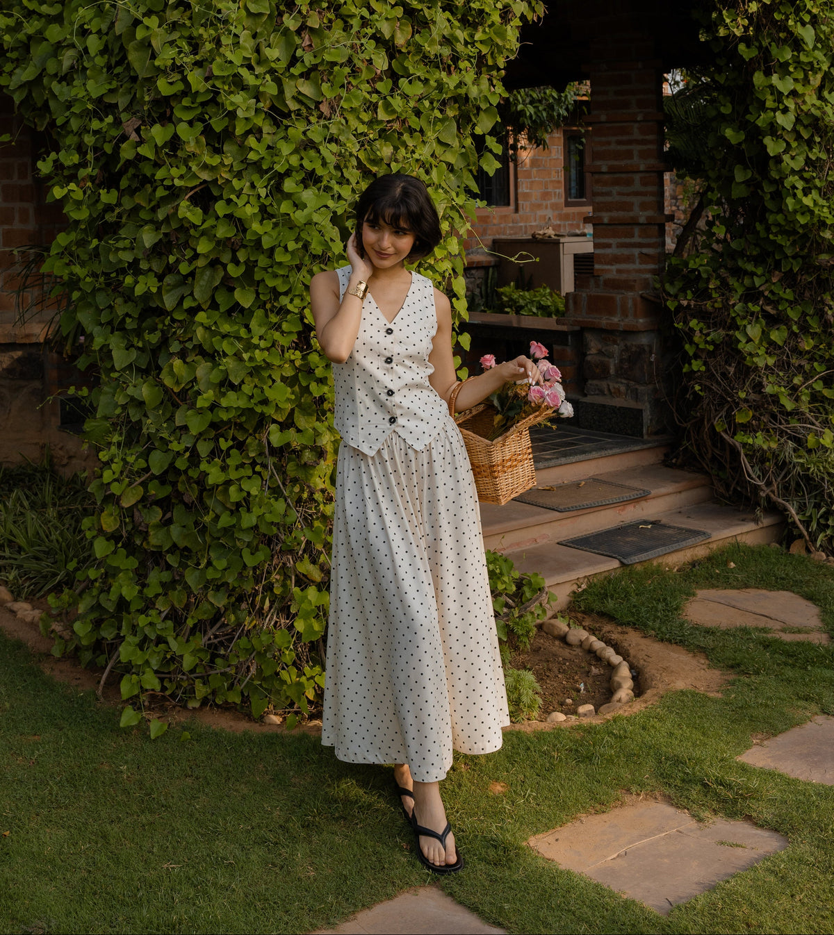 The Freckle Skirt- Polka Dot Flowy Skirt