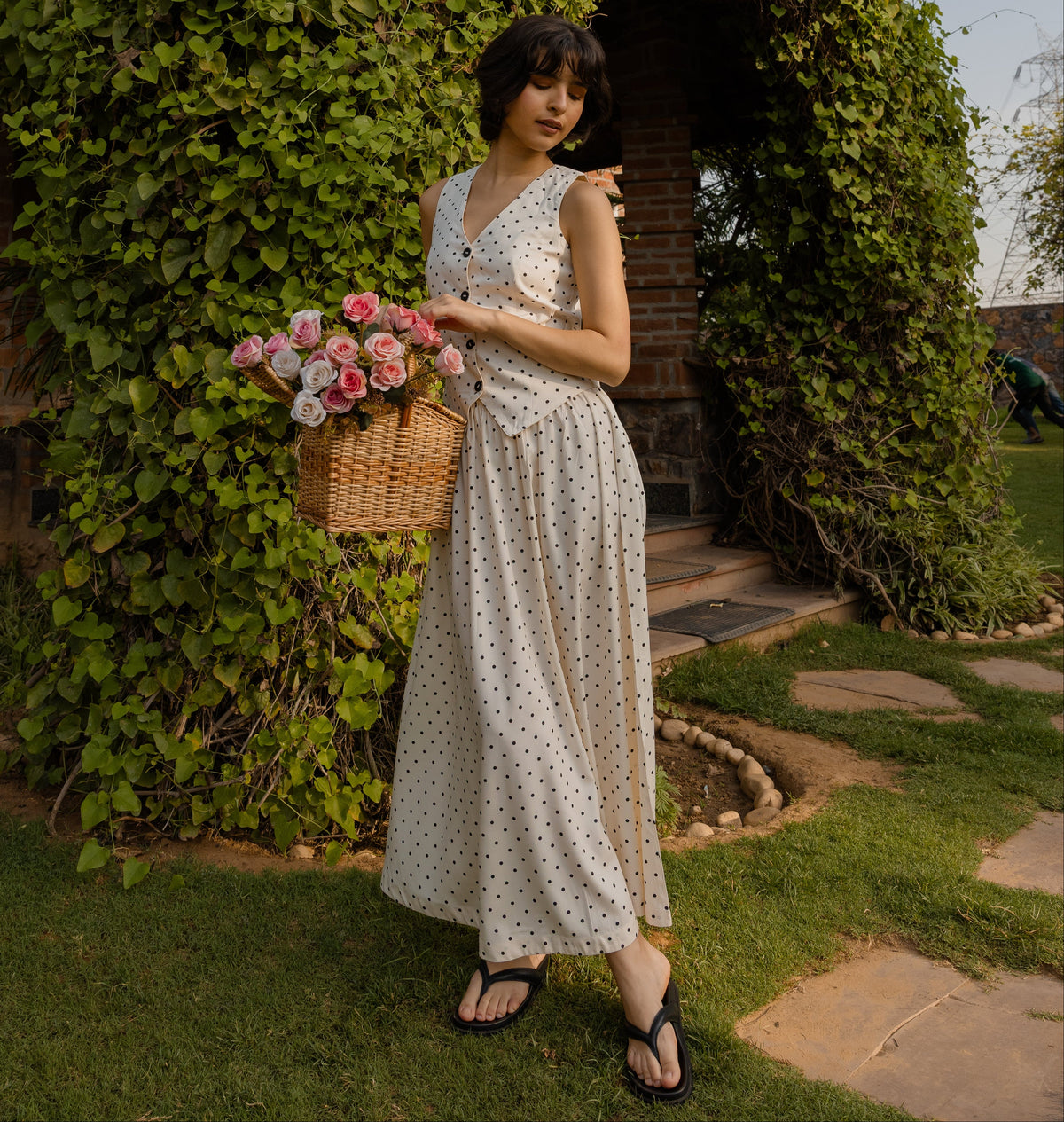 The Freckle Skirt- Polka Dot Flowy Skirt